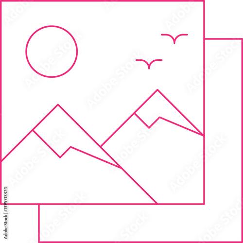 Pictures single vector illustration icon