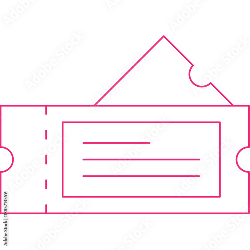 Tickets single vector illustration icon