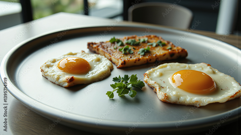 Healthy Start to the Day with Freshly Made Eggs and Toast Healthy Start to the Day with Freshly Made Eggs and Toast