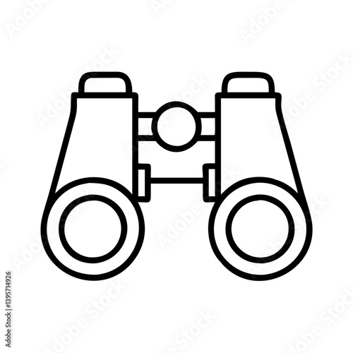 Binoculars vector icon, optical instrument for distance viewing and exploration