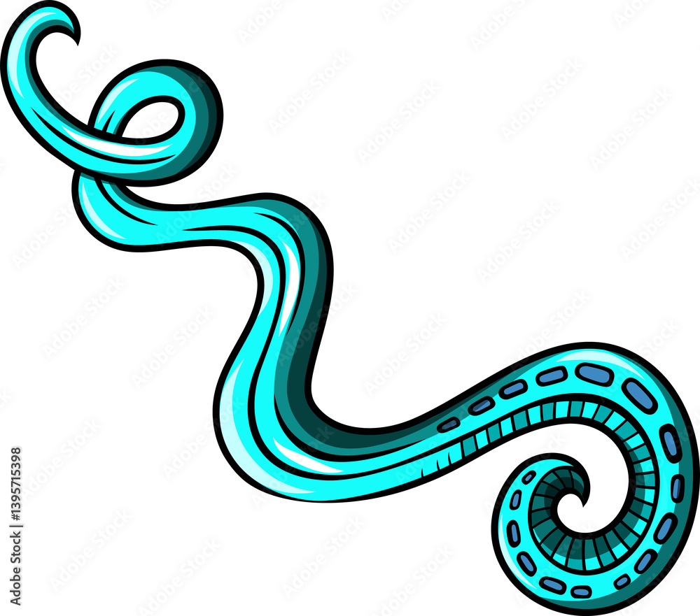 Cartoon decorative curl