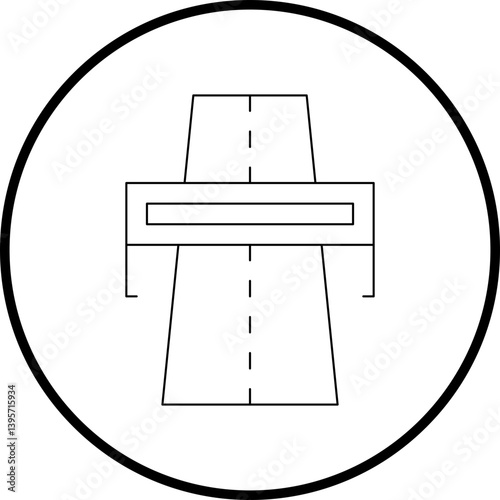 Highway single vector illustration icon