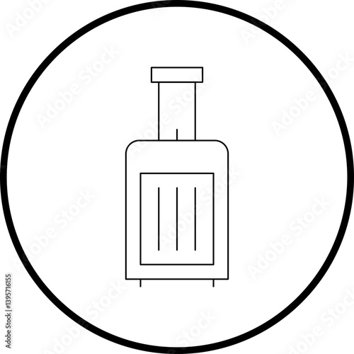Luggage single vector illustration icon