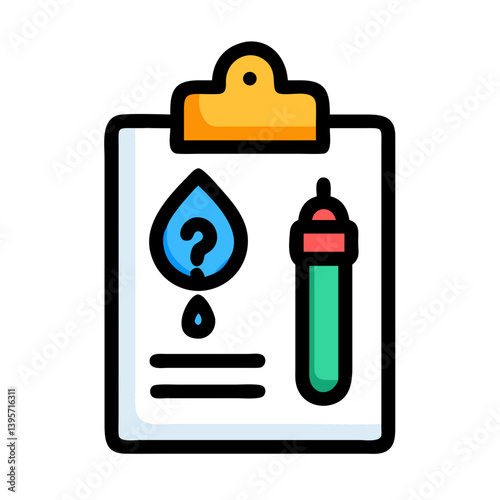 Question Color Dropper Clipboard Icon Design