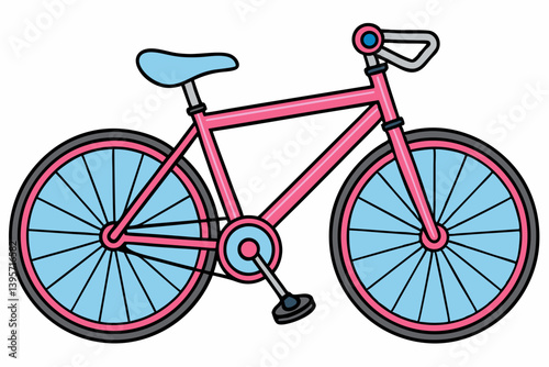 bicycle isolated on white background