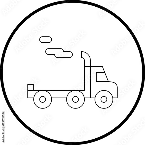Trailer single vector illustration icon