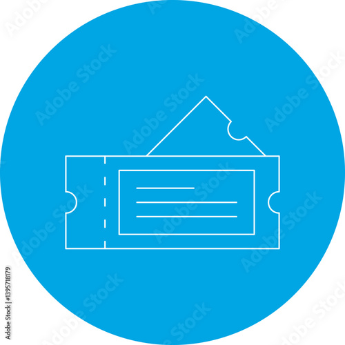 Tickets single vector illustration icon