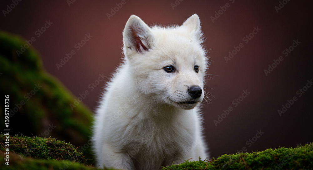 Obraz premium white dire wolf