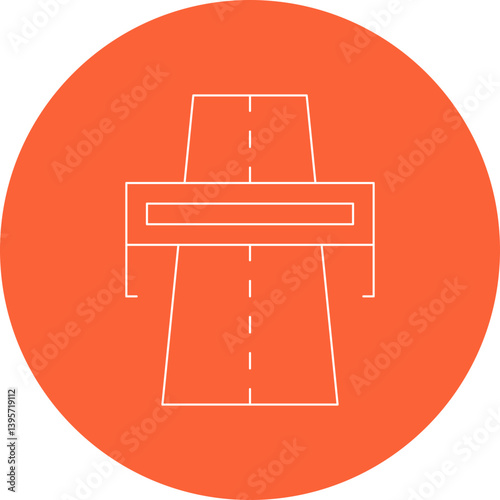 Highway single vector illustration icon