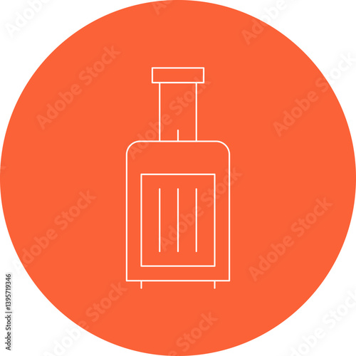 Luggage single vector illustration icon