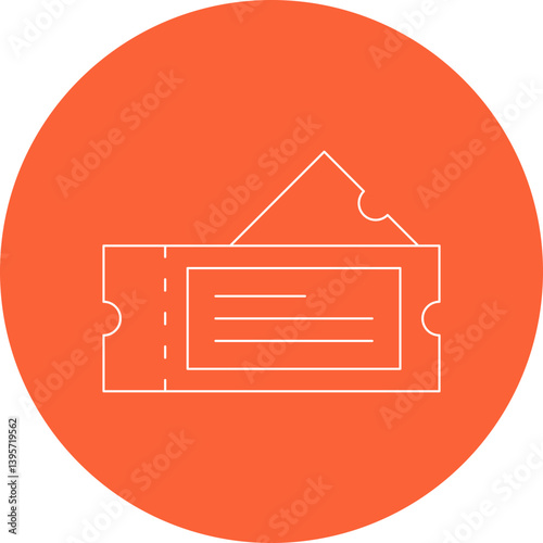 Tickets single vector illustration icon