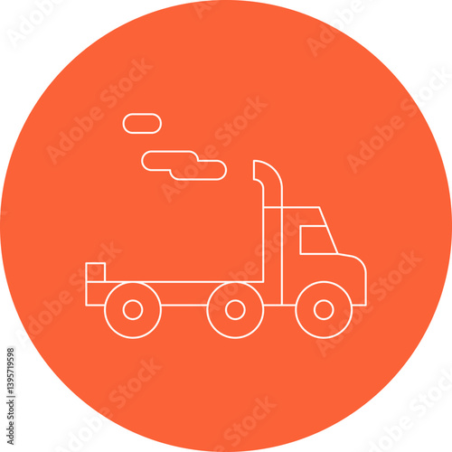 Trailer single vector illustration icon