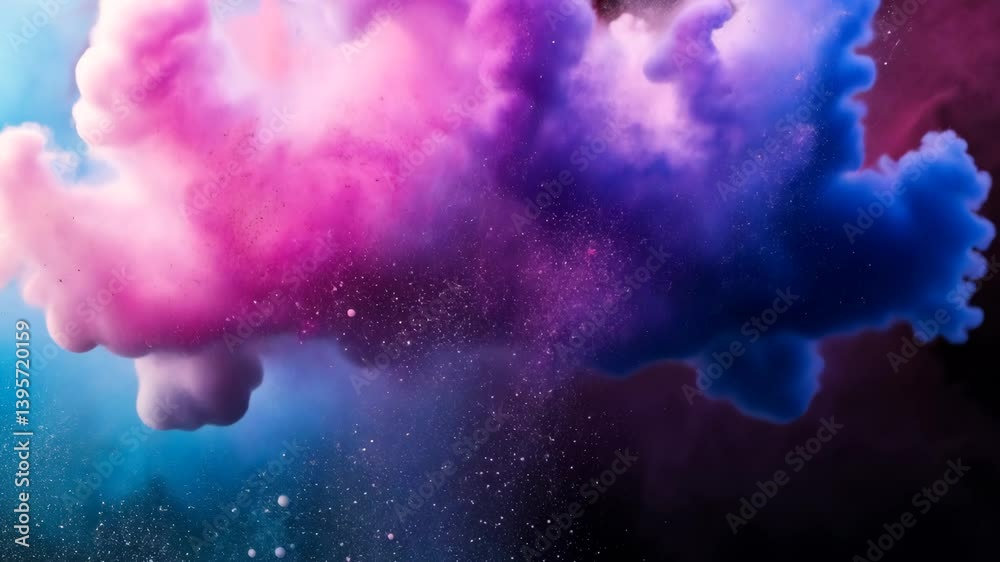 Pinkblaue Wolken mit weicher Struktur