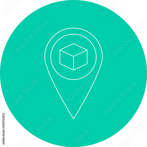Shipping Location single vector illustration icon