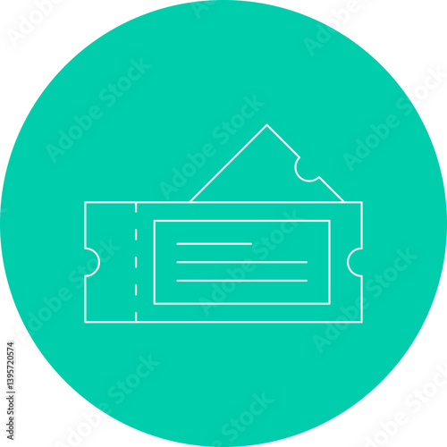 Tickets single vector illustration icon