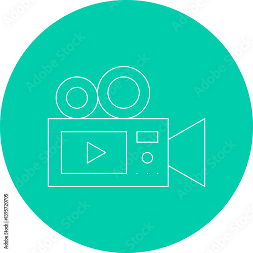 Video Camera single vector illustration icon
