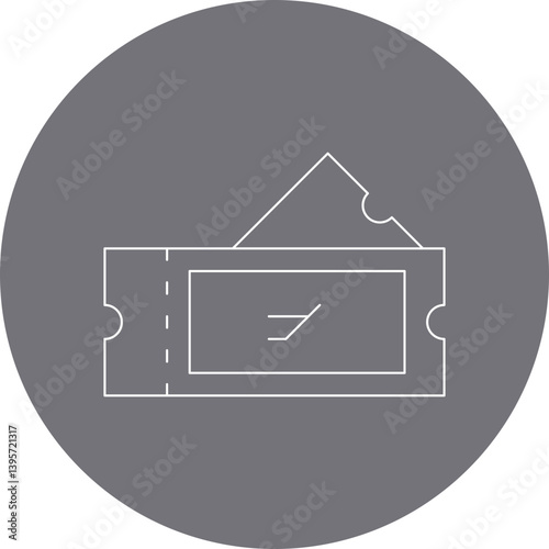 Plane Tickets single vector illustration icon