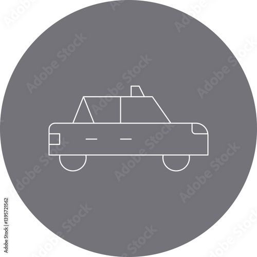 Cab single vector illustration icon