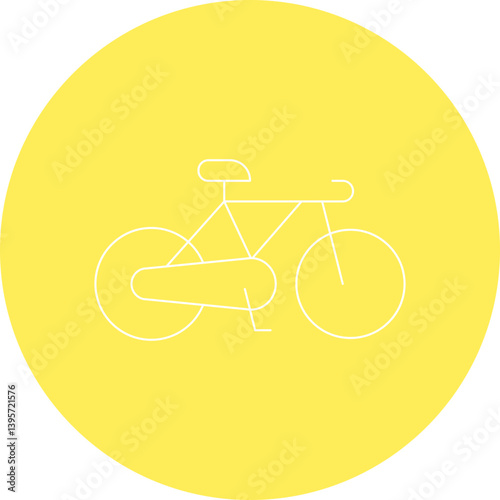 Cycling single vector illustration icon