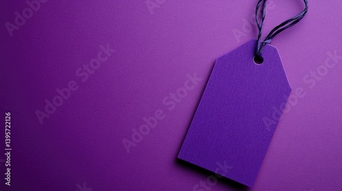 Chic Purple Label with a Smooth and Simple Backdrop