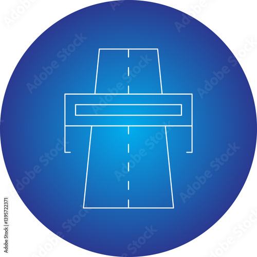 Highway single vector illustration icon
