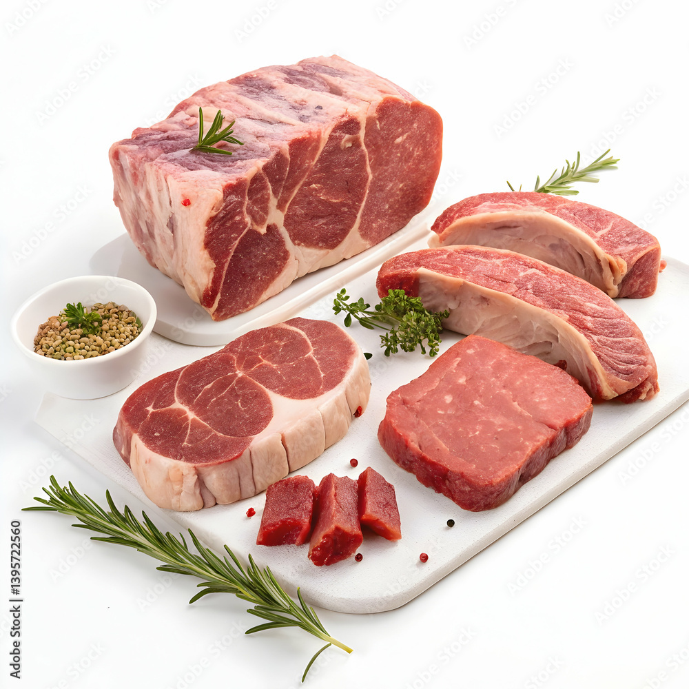 Fototapeta premium Premium Beef Cuts: Butcher Shop Quality
