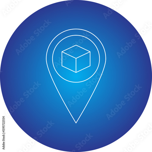 Shipping Location single vector illustration icon