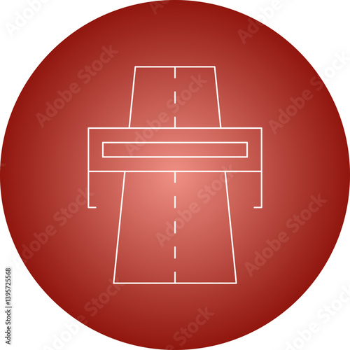Highway single vector illustration icon