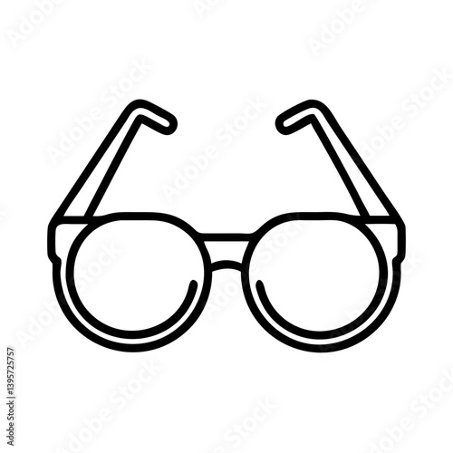 Stylish eyeglasses vector icon design for vision correction and eye protection needs