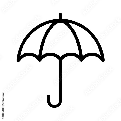 Umbrella vector icon rain protection parasol weather forecast safety accessory design