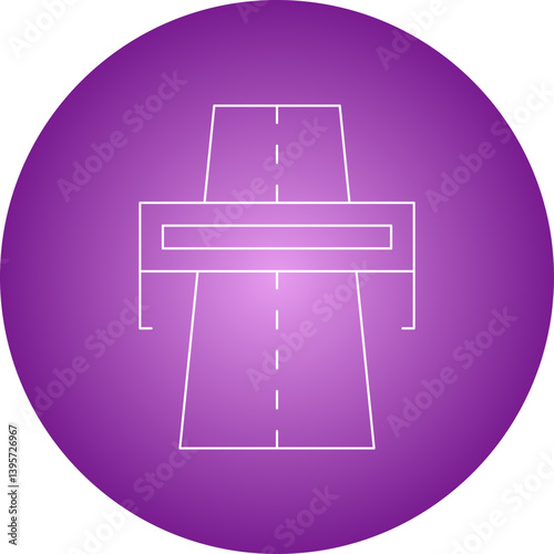 Highway single vector illustration icon