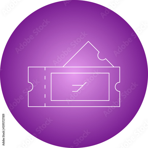 Plane Tickets single vector illustration icon