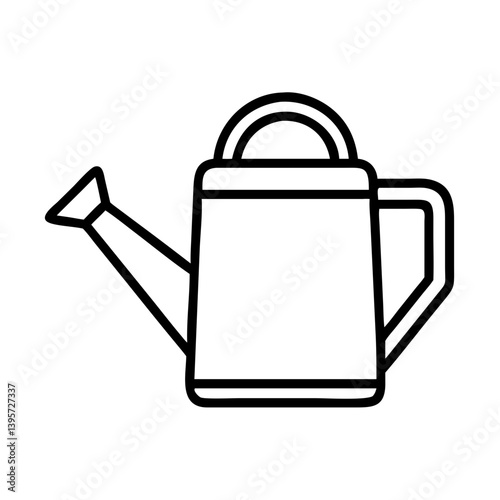 Watering can vector illustration for garden tools and plant care equipment design