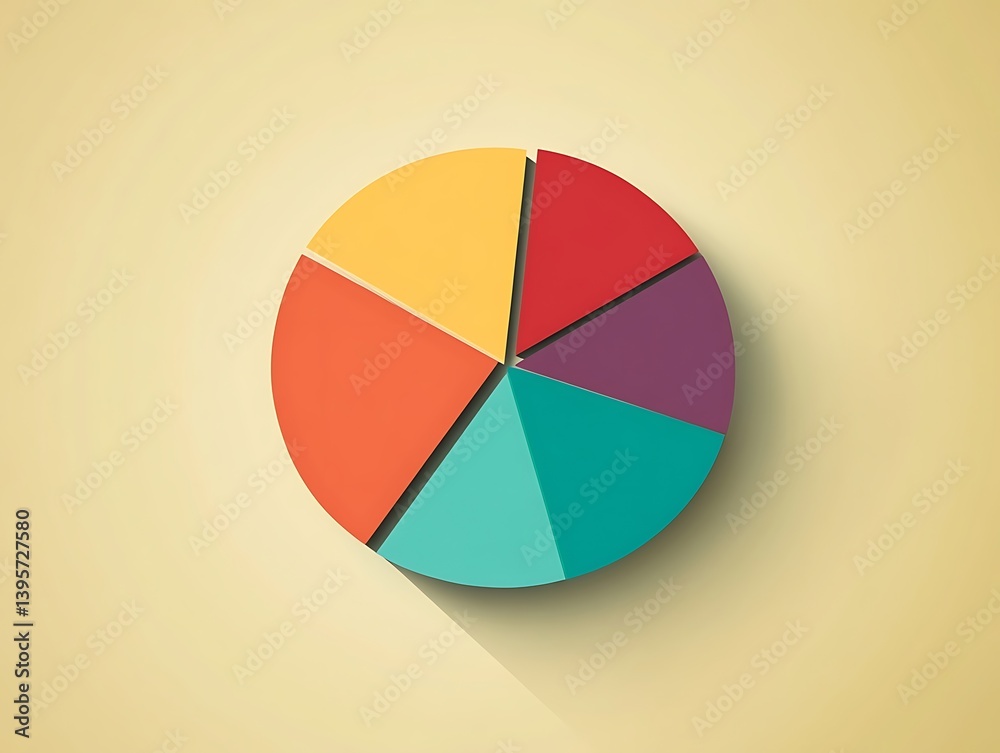 A colorful pie chart graphic with a variety of vibrant hues.
