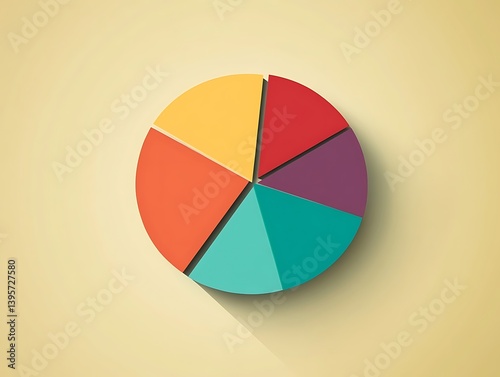 Obraz na płótnie A colorful pie chart graphic with a variety of vibrant hues. w salonie