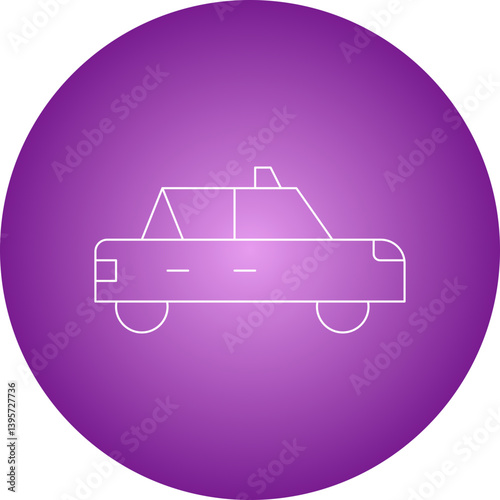 Cab single vector illustration icon