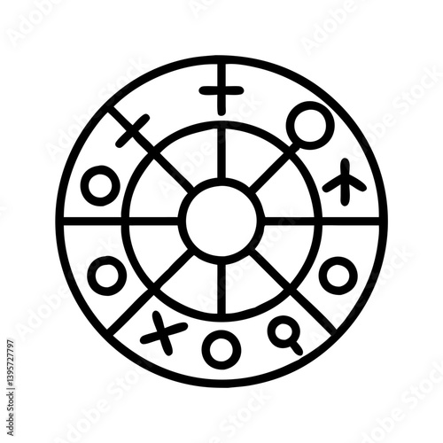 Astrology wheel chart zodiac signs astrological symbols esoteric divination guide