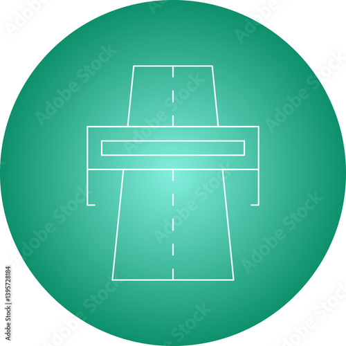 Highway single vector illustration icon
