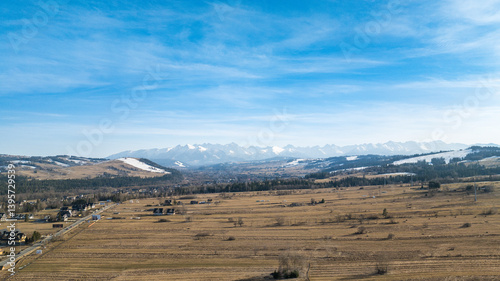 Fototapeta Naklejka Na Ścianę i Meble -  View from a drone on the Tatra Mountains.