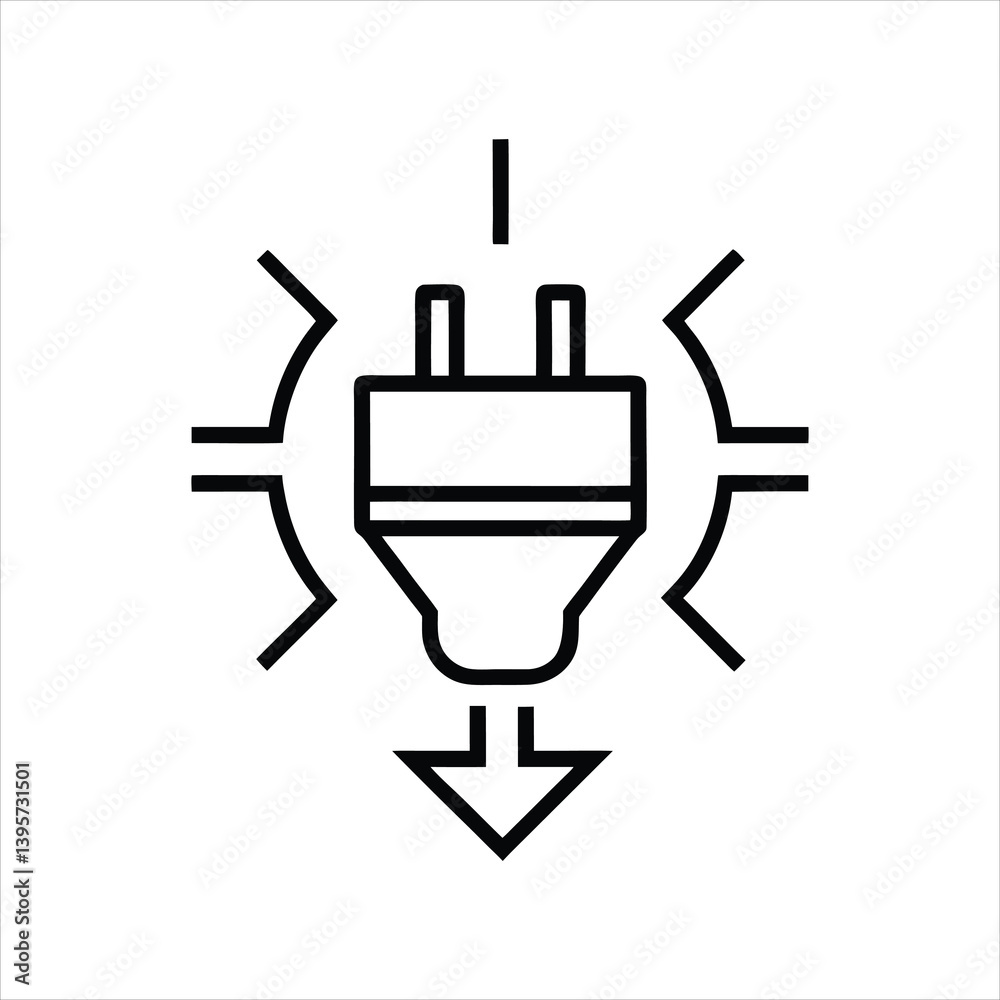 Energy Conservation Icon Minimalist Line Art Vector Energy Conservation Icon Minimalist Line Art Vector
