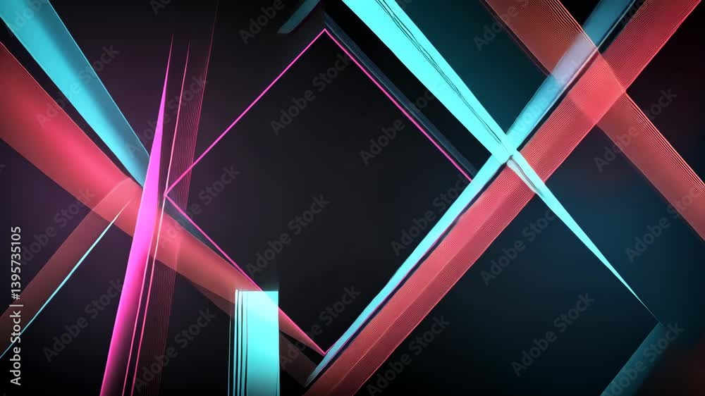 Dunkles futuristisches Design mit Neonrändern