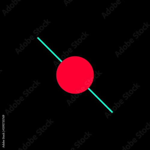 Black backround red circle
