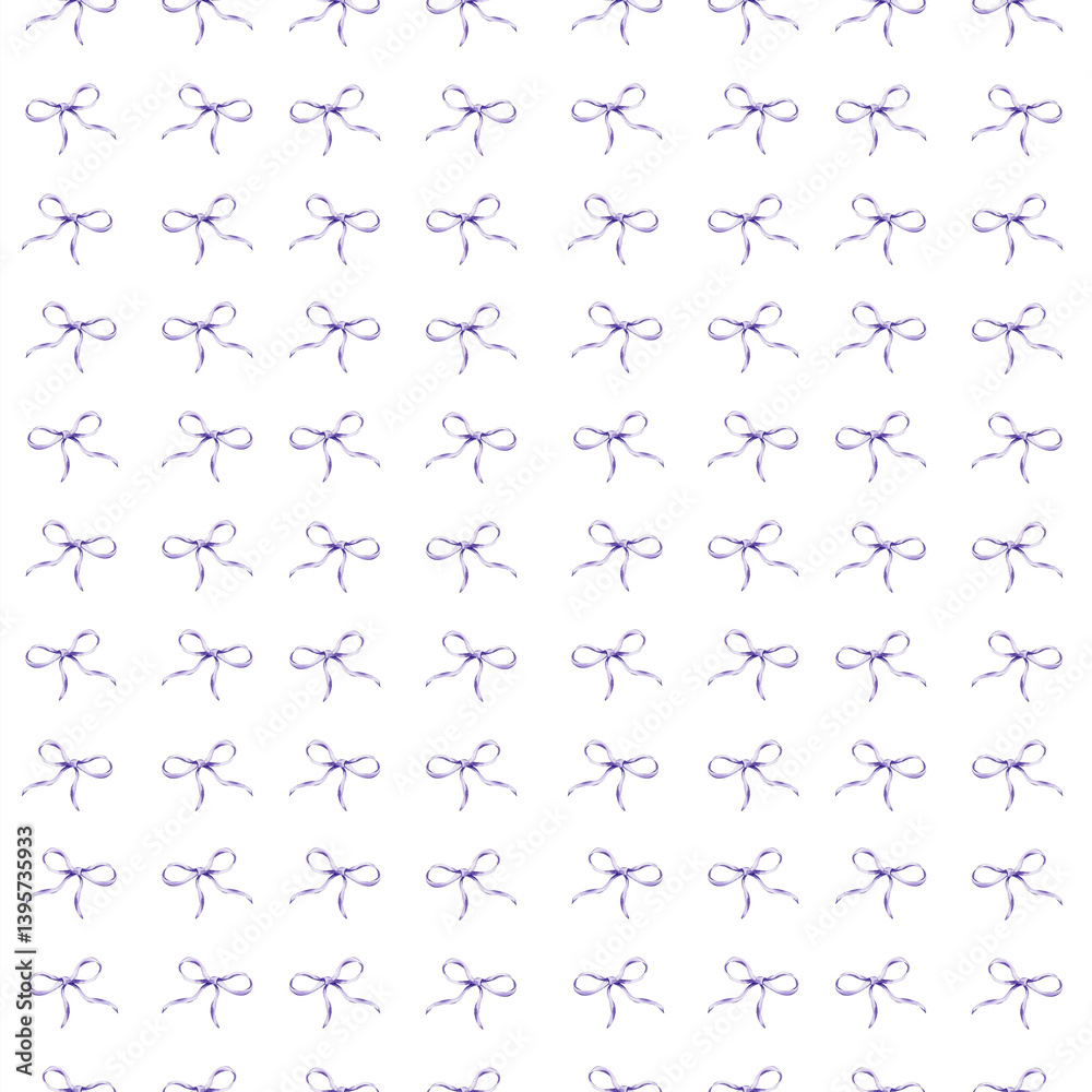 Obraz premium Pattern with bows on a white background.