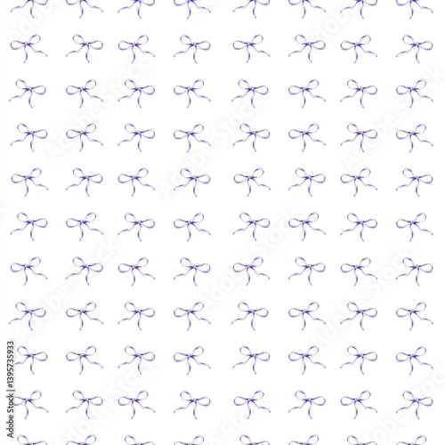 Pattern with bows on a white background.