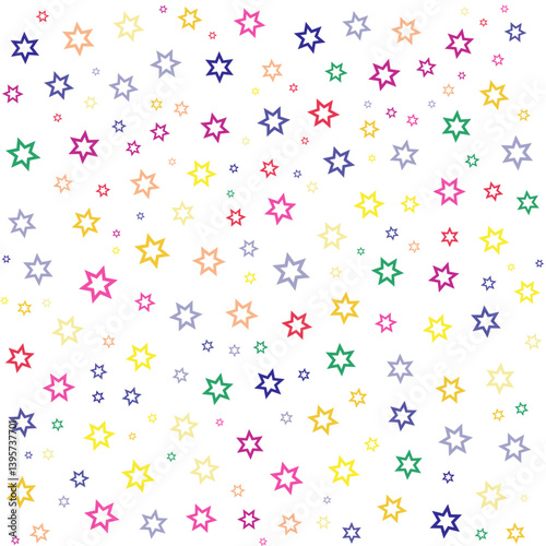 Colorful Little Stars Seamless Pattern
