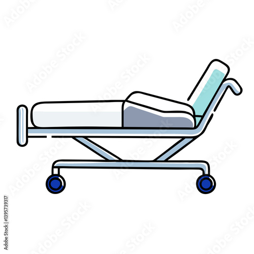 Hospital bed with adjustable backrest