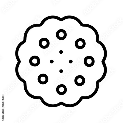 Delicious chocolate chip cookie vector illustration for baking and dessert needs