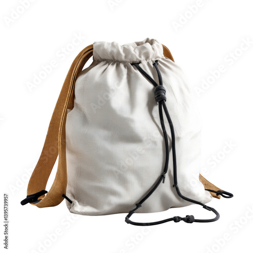 Drawstring gym bag mockup studio product photography simple design branding concept