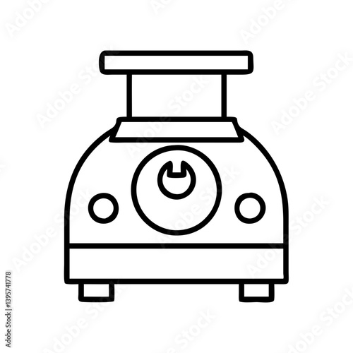 Outline vector graphics of a modern electric citrus juicer kitchen appliance design