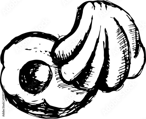 vector illustration of a pearl